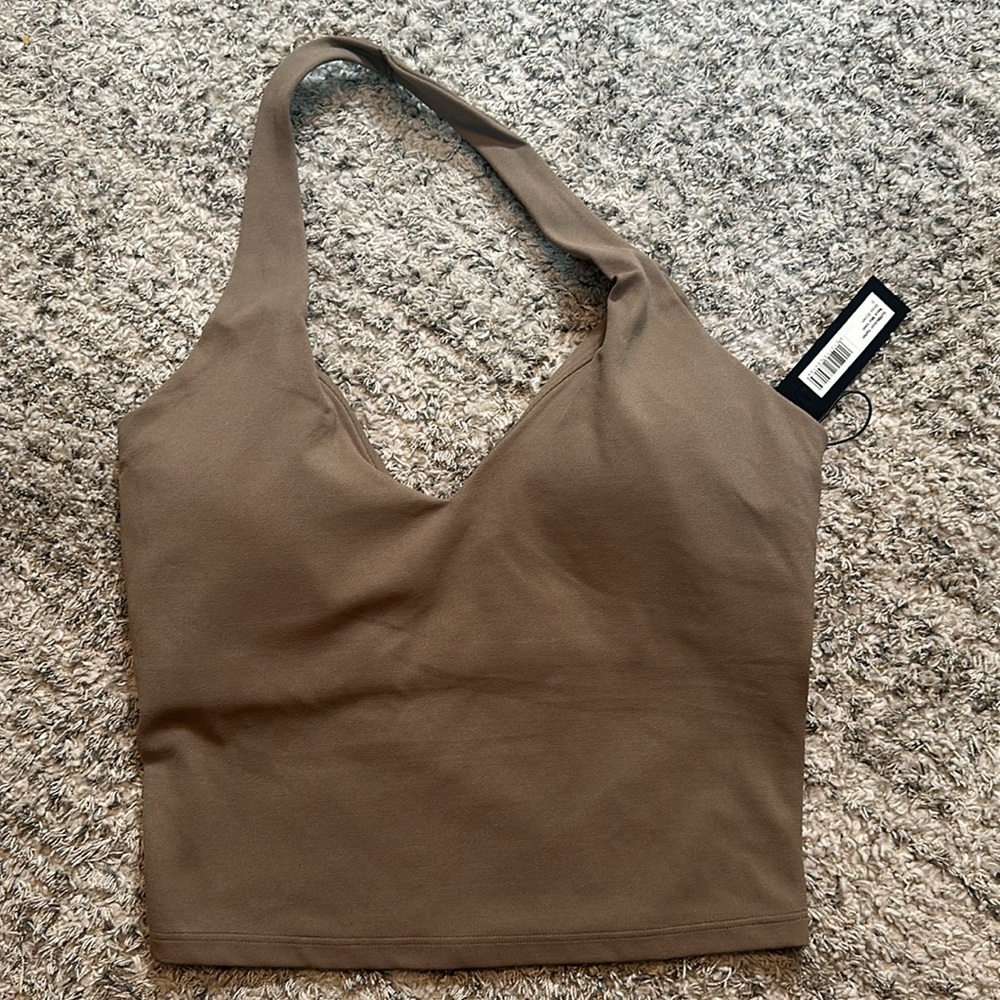 Oner Active Brown Halter Crop Top